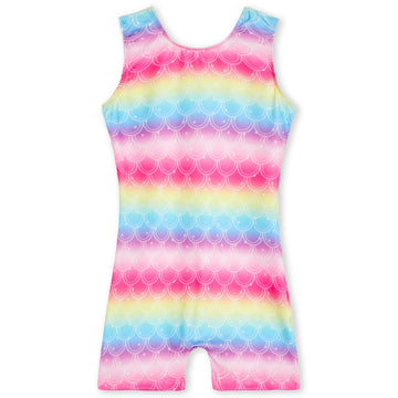 Rainbow Mermaid Sleeveless Gymnastics Leotards